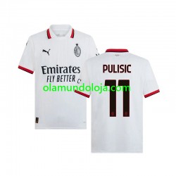Camisola AC Milan PULISIC 11 Homem Equipamento Segundo 2024-2025 Manga Curta